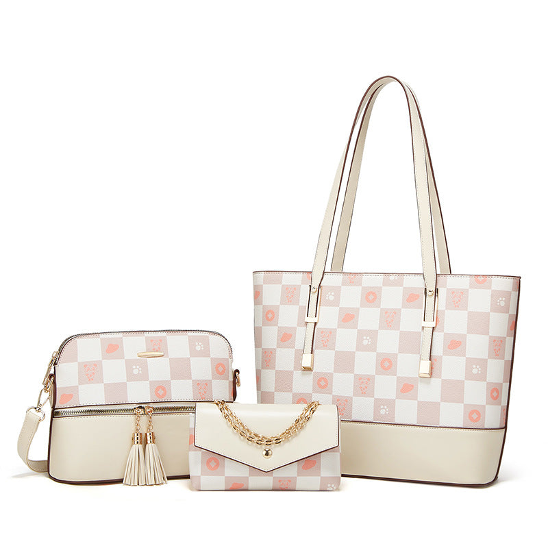 Tote Mother and Child Bag 2024 New European and American Fashion Large Iron Chain Large Capacity Handheld Single Shoulder Diagonal Cross Women's Bag