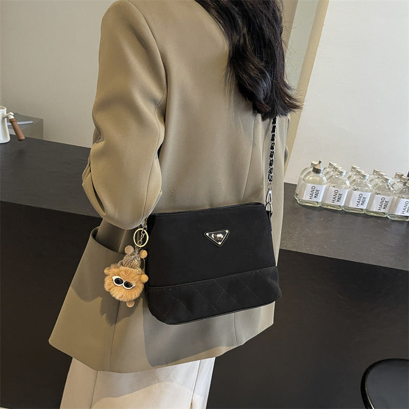 2025 new simple bucket bag trend fashion western chain commuter crossbody bag