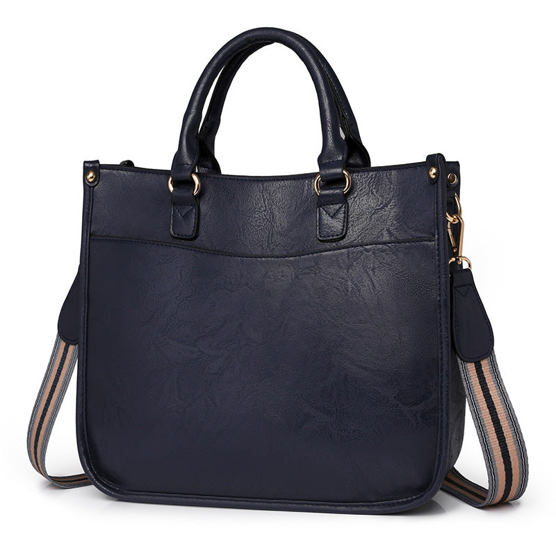 2024 new casual retro handbag women's briefcase foreign trade single shoulder crossbody bag