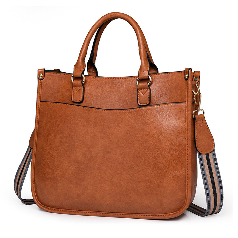 2024 new casual retro handbag women's briefcase foreign trade single shoulder crossbody bag