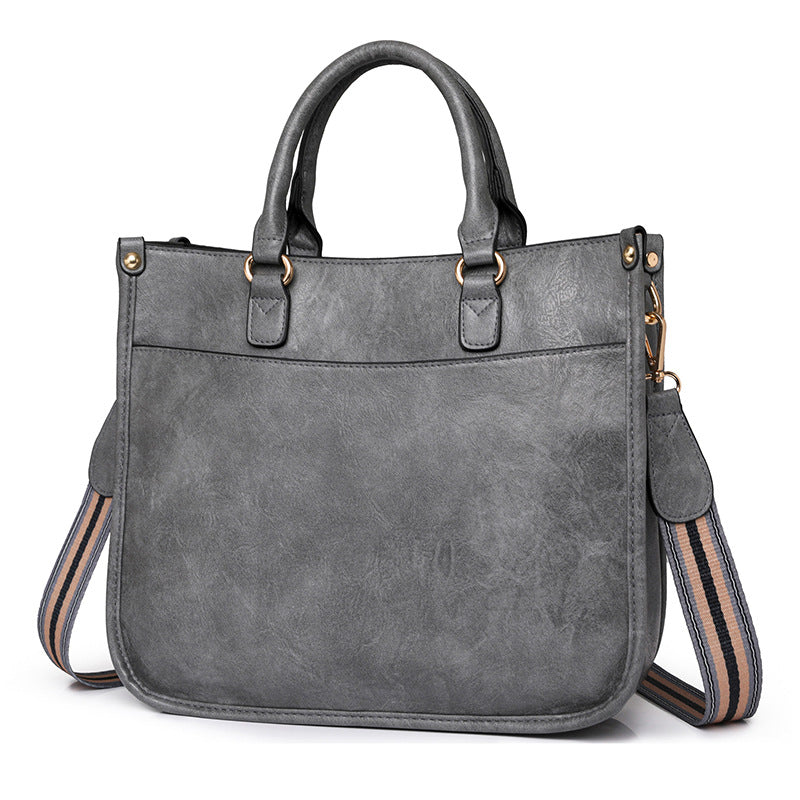 2024 new casual retro handbag women's briefcase foreign trade single shoulder crossbody bag